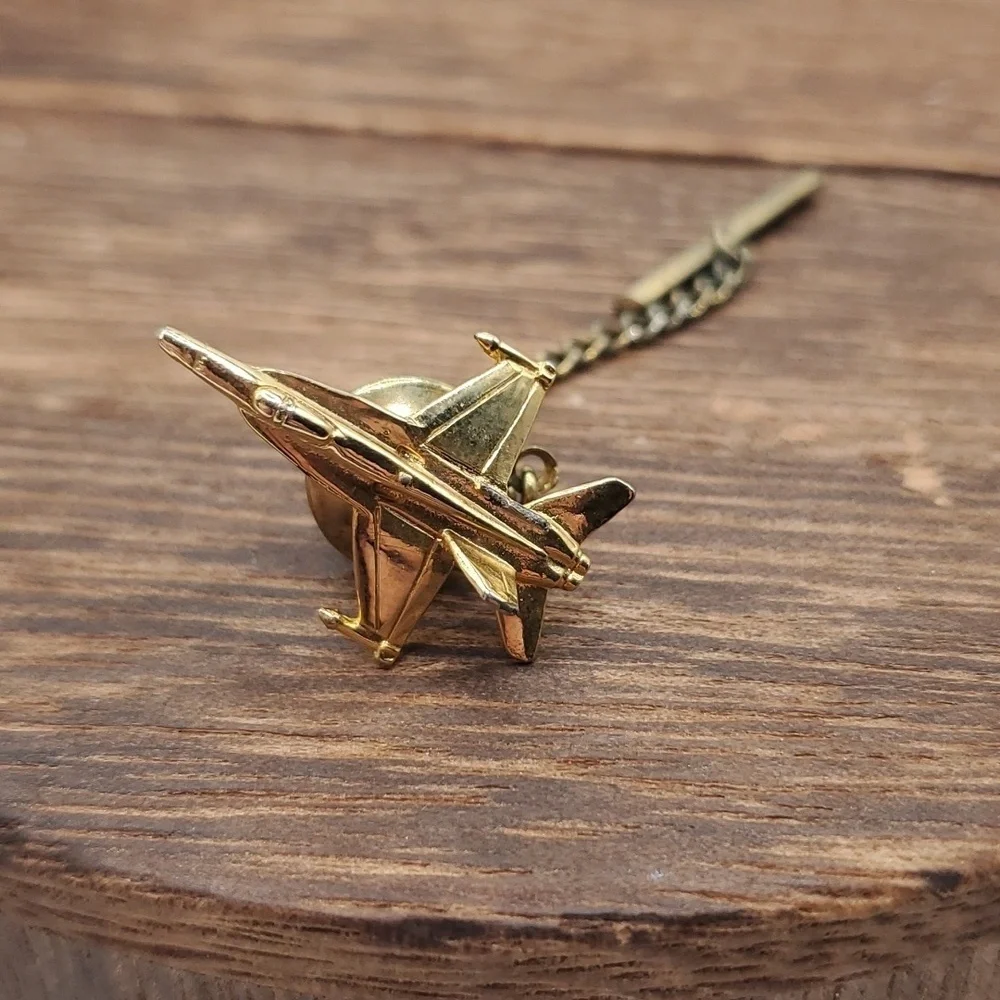 Tie‎ clip aviator fighter jet plane vintage
